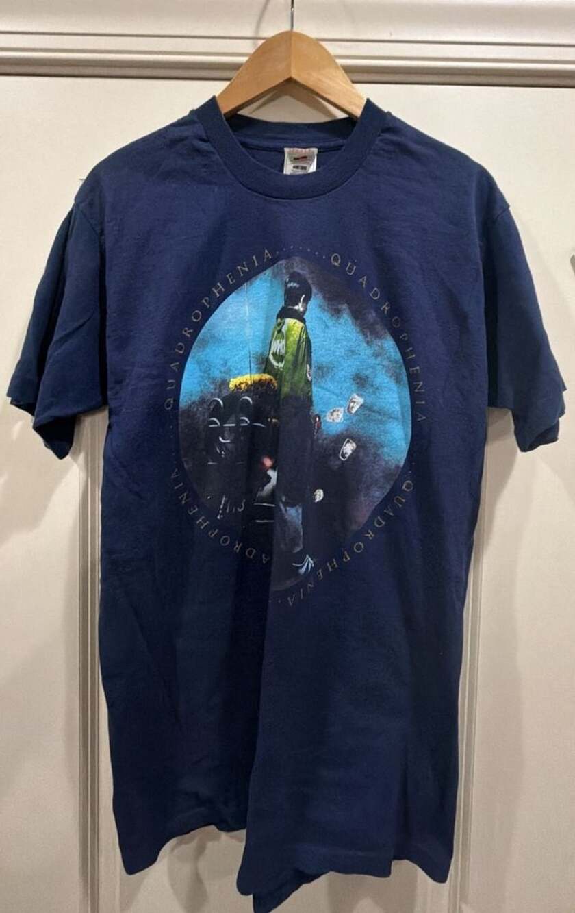 Fruit of the Loom The Who Quadrophenia Tour T-Shirt Size L Blue Graphic Tee